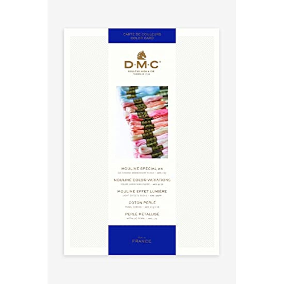 DMC Stranded Cotton Shade Card | Embroidery Thread Color Guide W100B