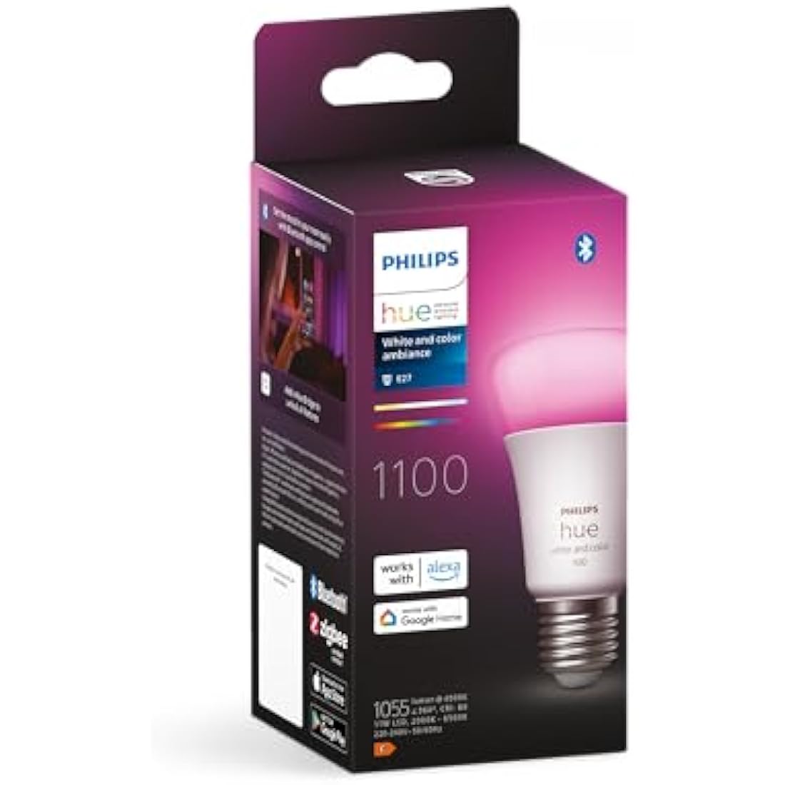 Philips Hue White & Colour Ambiance E27 Smart LED Bulb - 1100 Lumen
