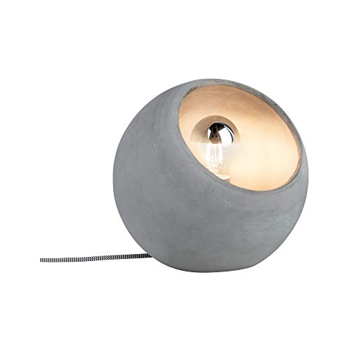 Paulmann Neordic Ingram Table Lamp – Grey Concrete Scandi Bedside Light