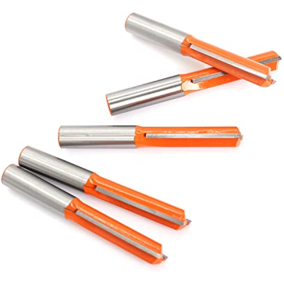 Sinoprotools 5pc Straight Router Bit Set | 1/2" Shank Carbide Cutters