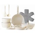Redchef 16-Piece Ceramic Nonstick Cookware Set with Detachable Handle