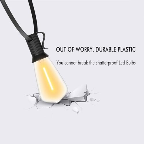 Skeerei 60M Outdoor Festoon Lights | 200FT IP44 Waterproof LED String