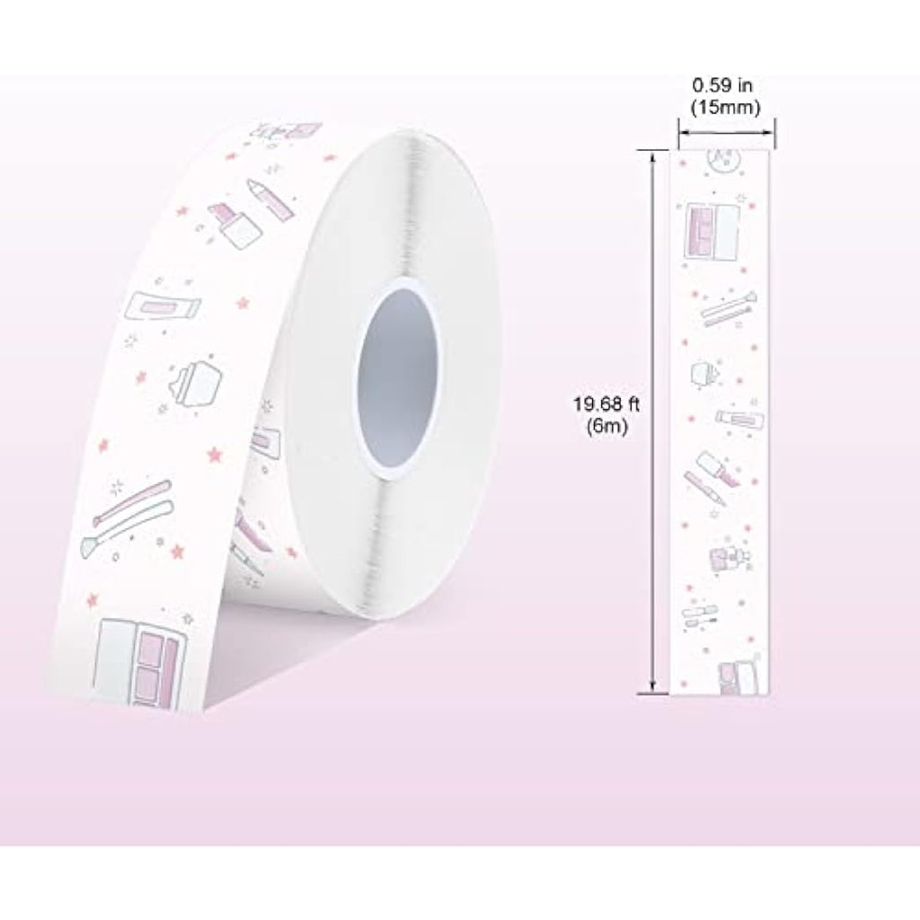 SUPVAN Label Maker Tape | 15mm x 6m Waterproof Thermal Refill
