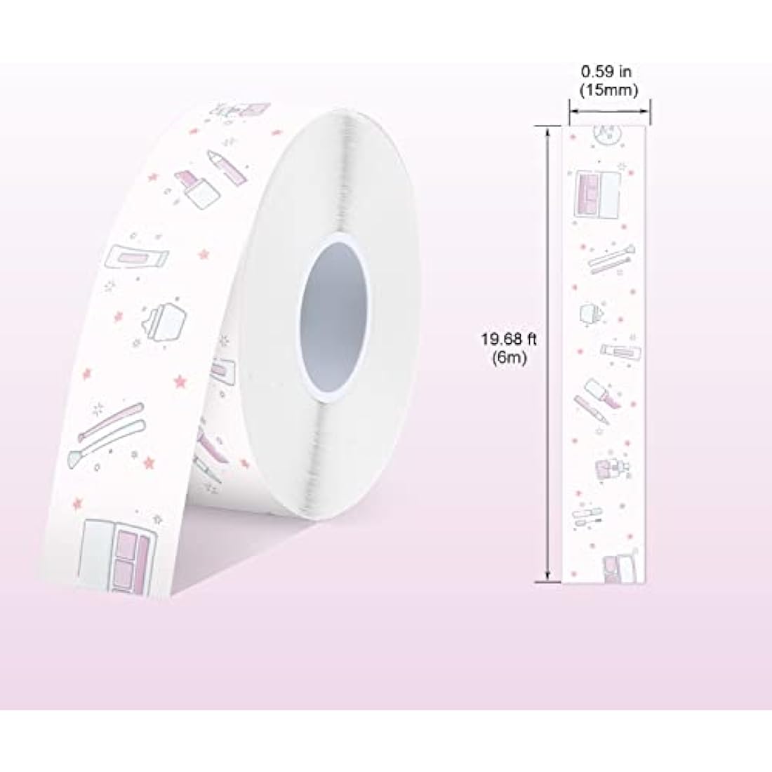 SUPVAN Label Maker Tape | 15mm x 6m Waterproof Thermal Refill