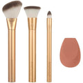 EcoTools Precious Metals Face Blend & Sculpt Makeup Brush Set - 4pc