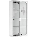 HOMCOM 4-Tier Stainless Steel Medicine Cabinet | Lockable Wall Storage