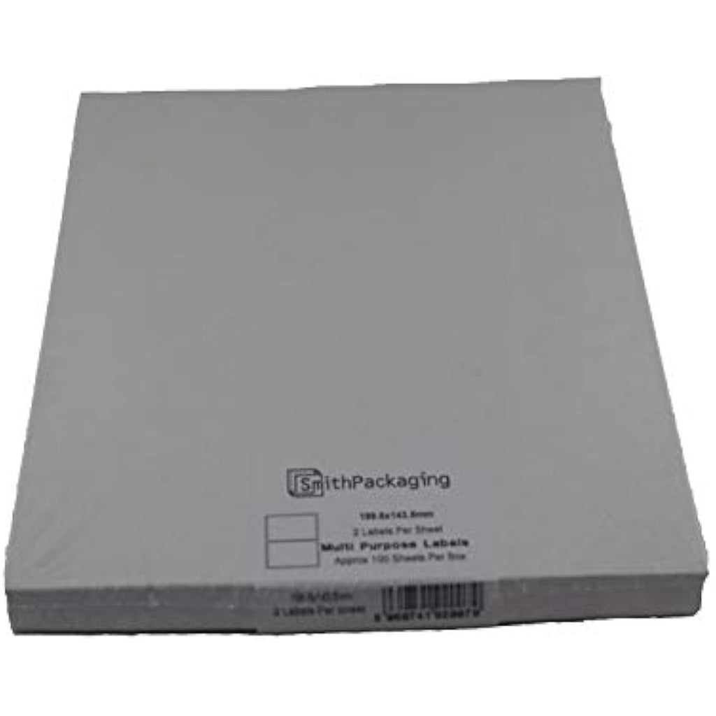A4 Self Adhesive Address Labels | 2 Per Sheet | 100 Sheets