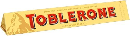 Toblerone Milk Chocolate with Honey & Almond Nougat - 20 x 100g Bars