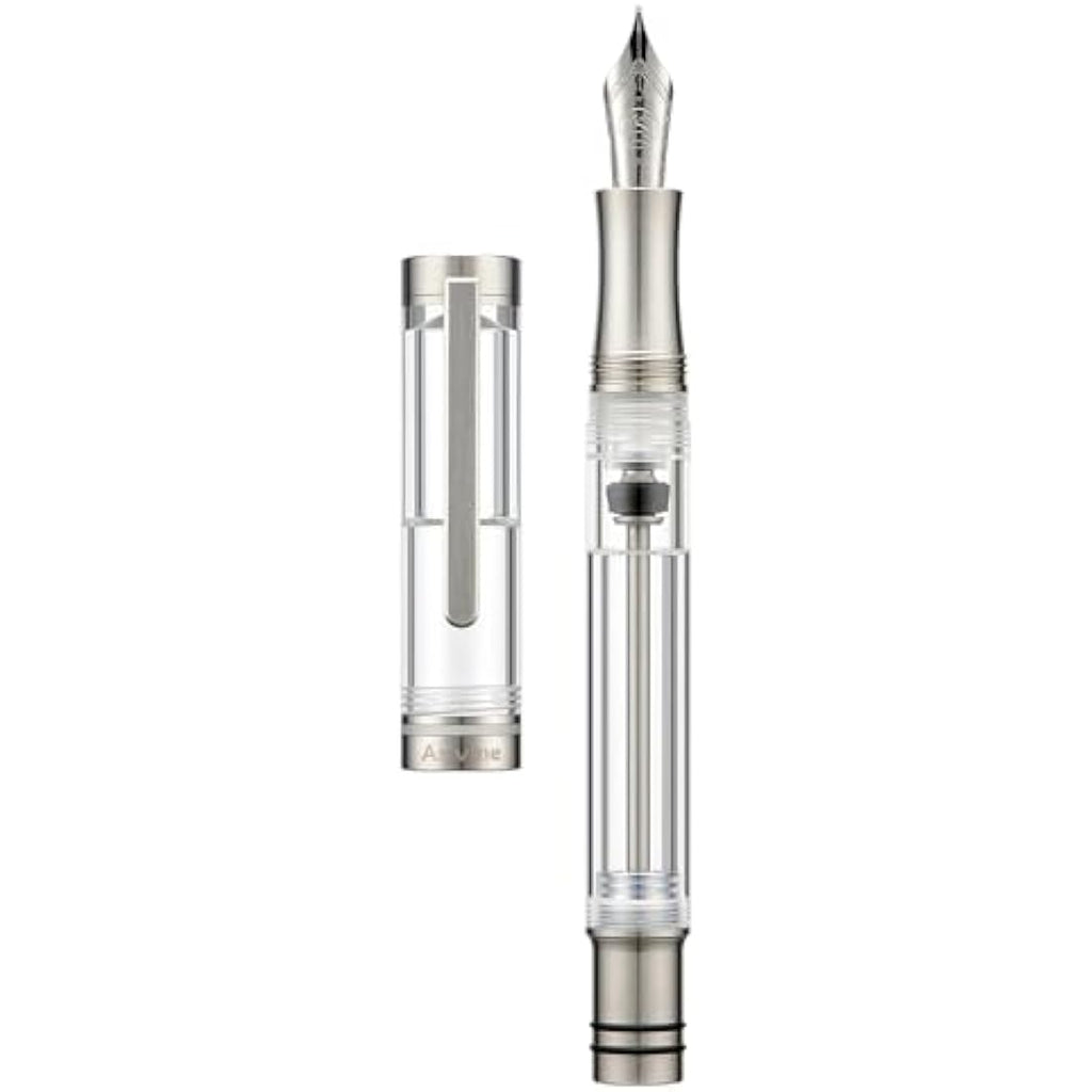 Asvine V200 Titanium Vacuum Filling Fountain Pen | Bock Medium Nib