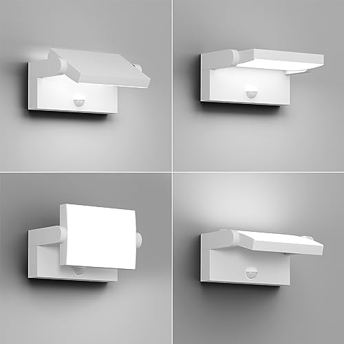Klighten 24W Motion Sensor Wall Light – Swiveling IP65 Aluminum LED Lamp