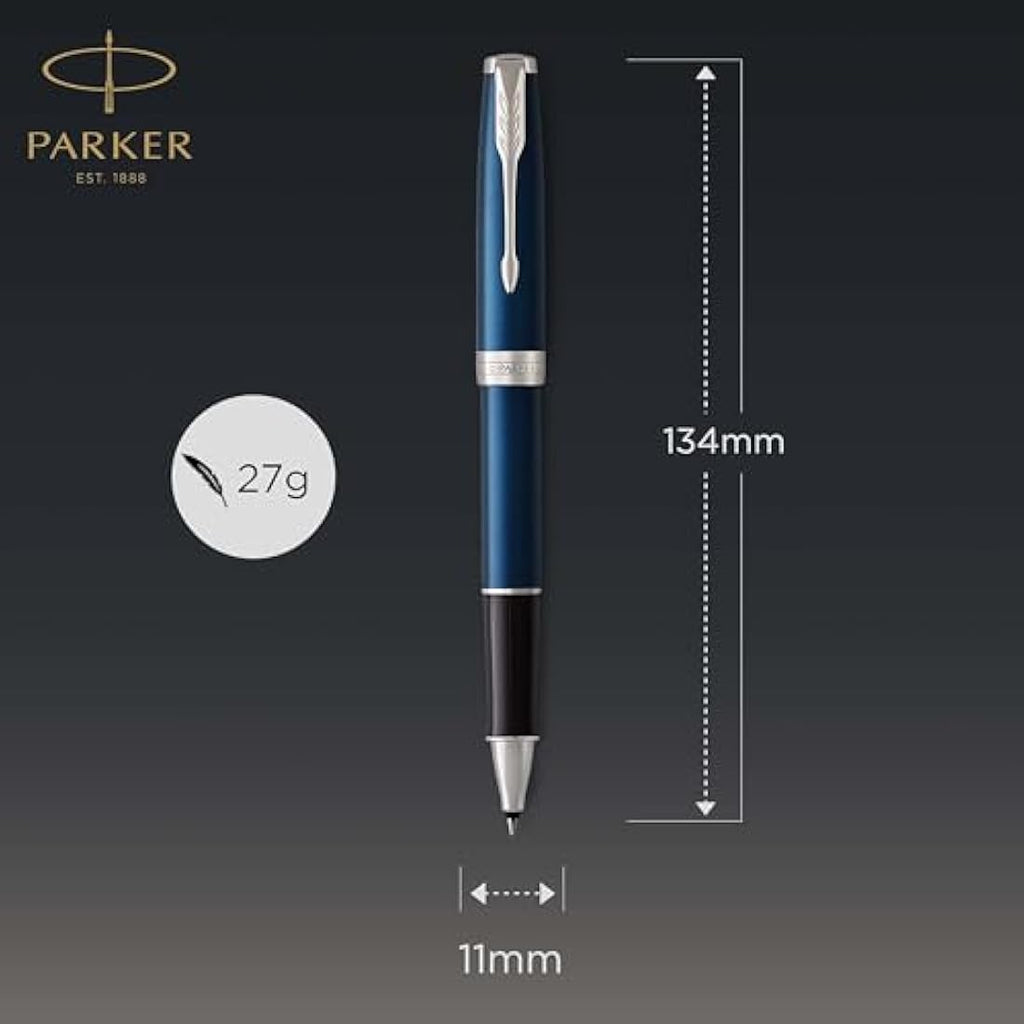 Parker Sonnet Rollerball Pen - Blue Lacquer & Palladium Trim, Fine Point