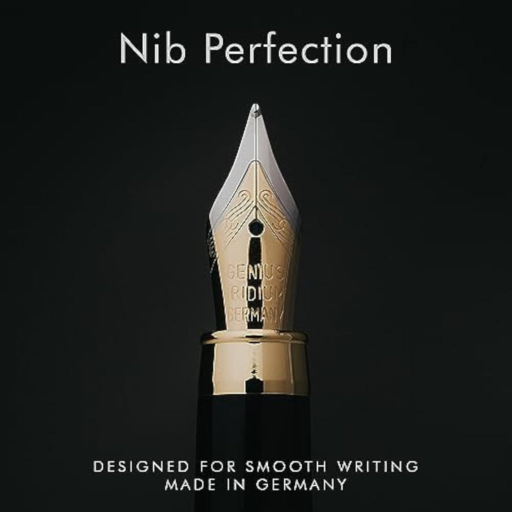 Wordsworth & Black Rosewood Fountain Pen Set | Luxury Medium Nib