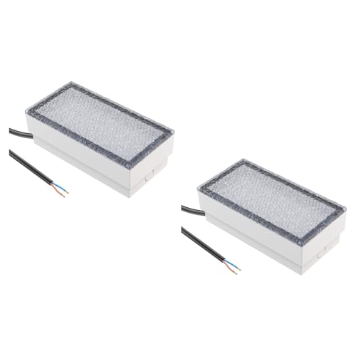 ledscom.de LED Paving Stone Ground Recessed Light | IP67 Cool White 2-Pack