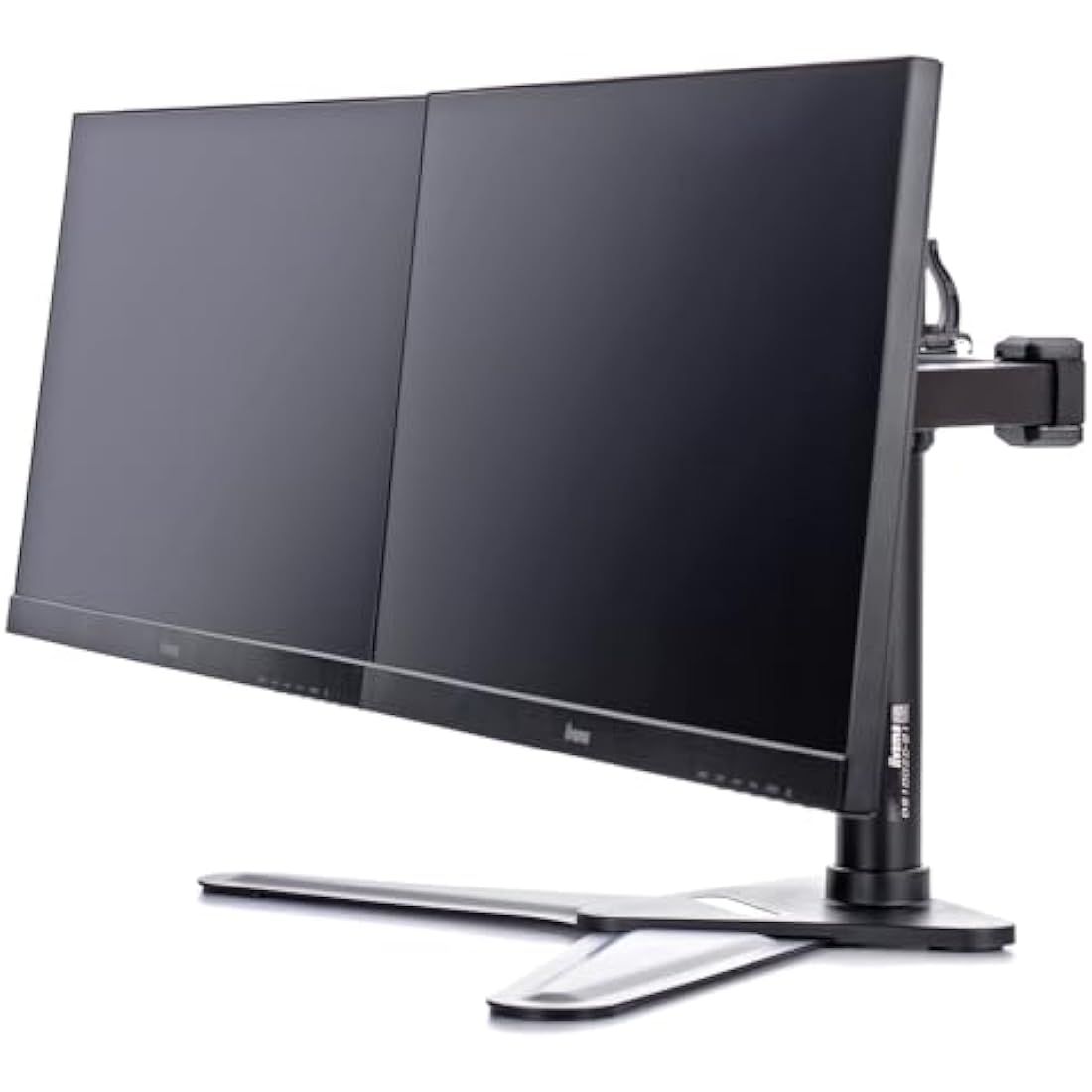 iiyama DS1002D-B1 Dual Monitor Arm – Ergonomic Desk Mount Stand