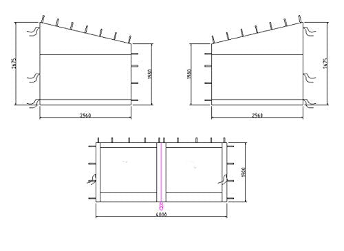 Quick Star Pergola Curtains for 3x4m Wall Tent | Anthracite Polyester