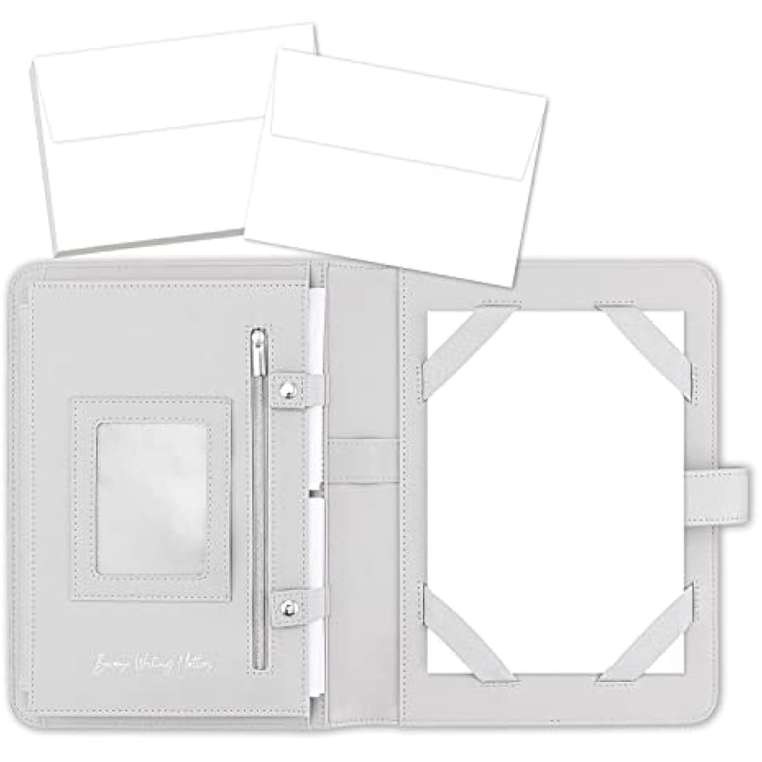 Me Loovely A5 Letter Writing Paper and Envelopes Set with Grey Organiser