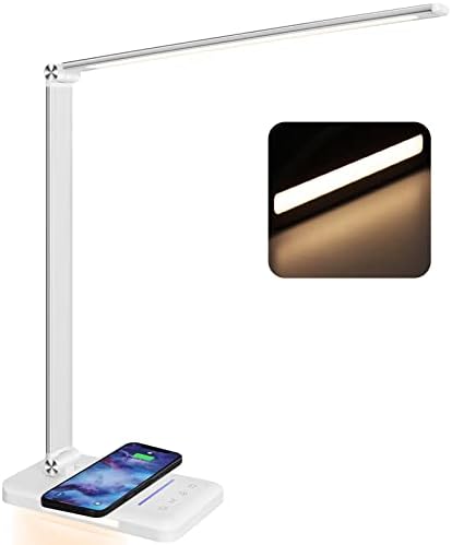 BIENSER LED Desk Lamp with 10W Wireless Charger and USB Port – 1200Lux
