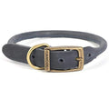 Ancol Timberwolf Round Leather Dog Collar – Blue Bridle Leather