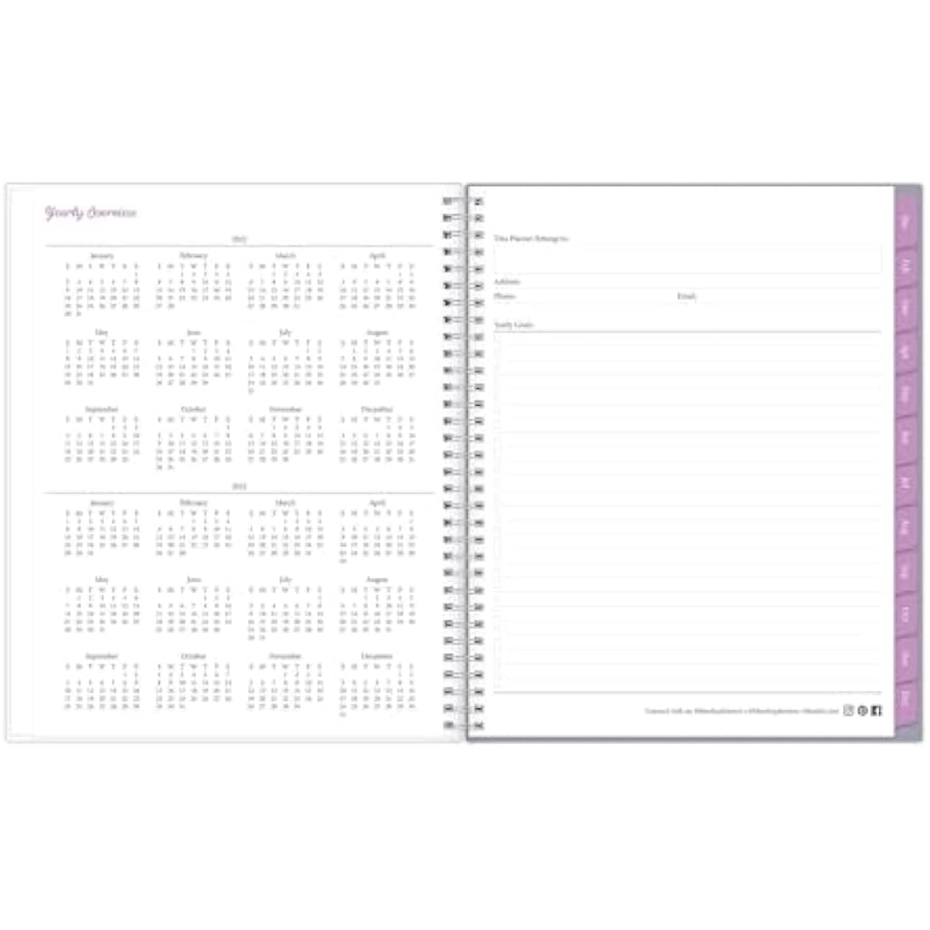 Blue Sky 2022 Weekly & Monthly Planner | 8.5" x 11" Laila Wirebound
