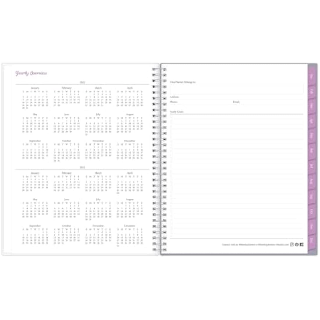Blue Sky 2022 Weekly & Monthly Planner | 8.5" x 11" Laila Wirebound