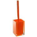 Rainbow Resin Toilet Brush Holder – Glossy Orange Modern Style