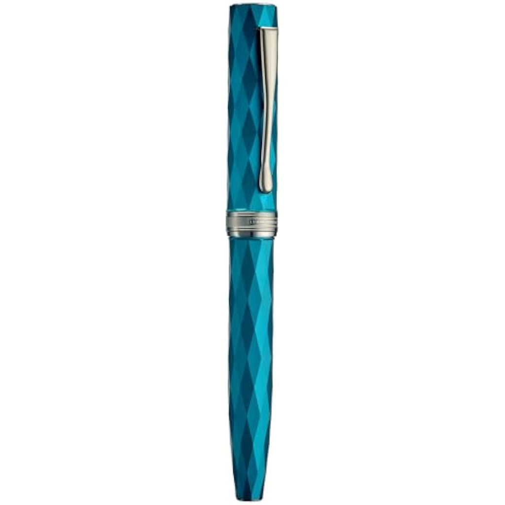 Hongdian N11 Fountain Pen – Peacock Blue Lozenge Design Metal Case Set