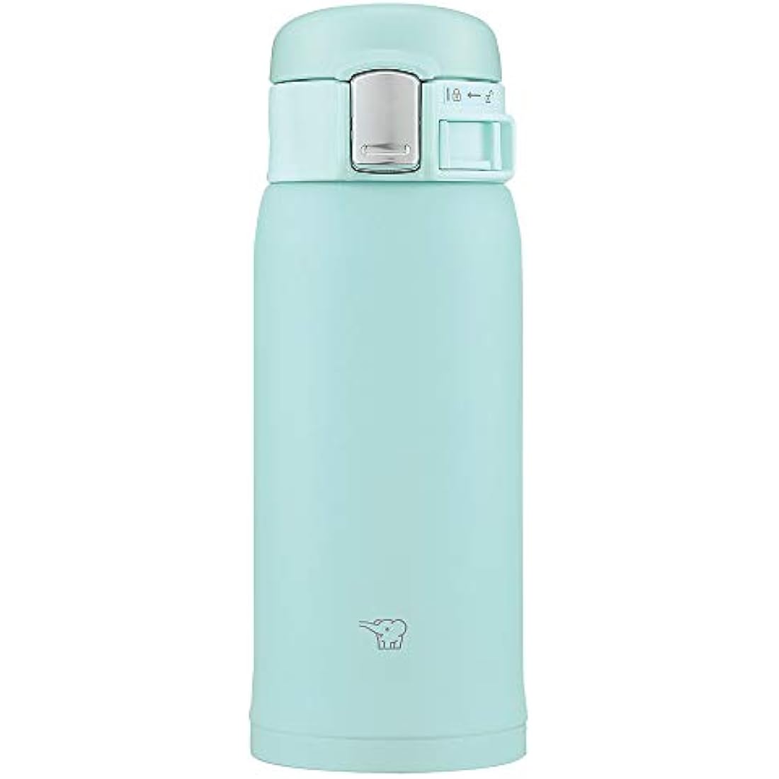 Zojirushi Stainless Steel Mug – 12.2oz One-Touch Water Bottle, Mint Blue