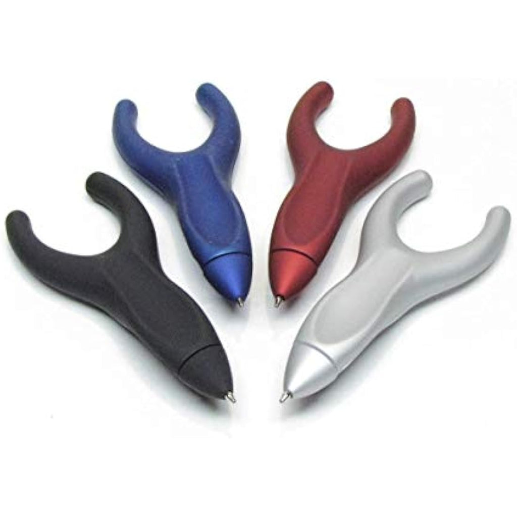 PenAgain Ergo-Sof Ergonomic Ballpoint Pen Set - 4 Colors with Refills