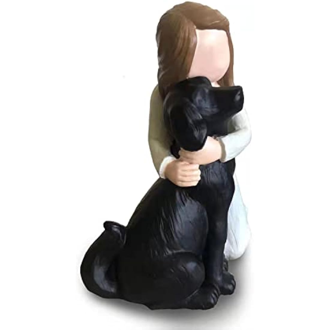 Carracci Black Dog Angel Figurine | Hand-Painted Resin Pet Memorial Gift