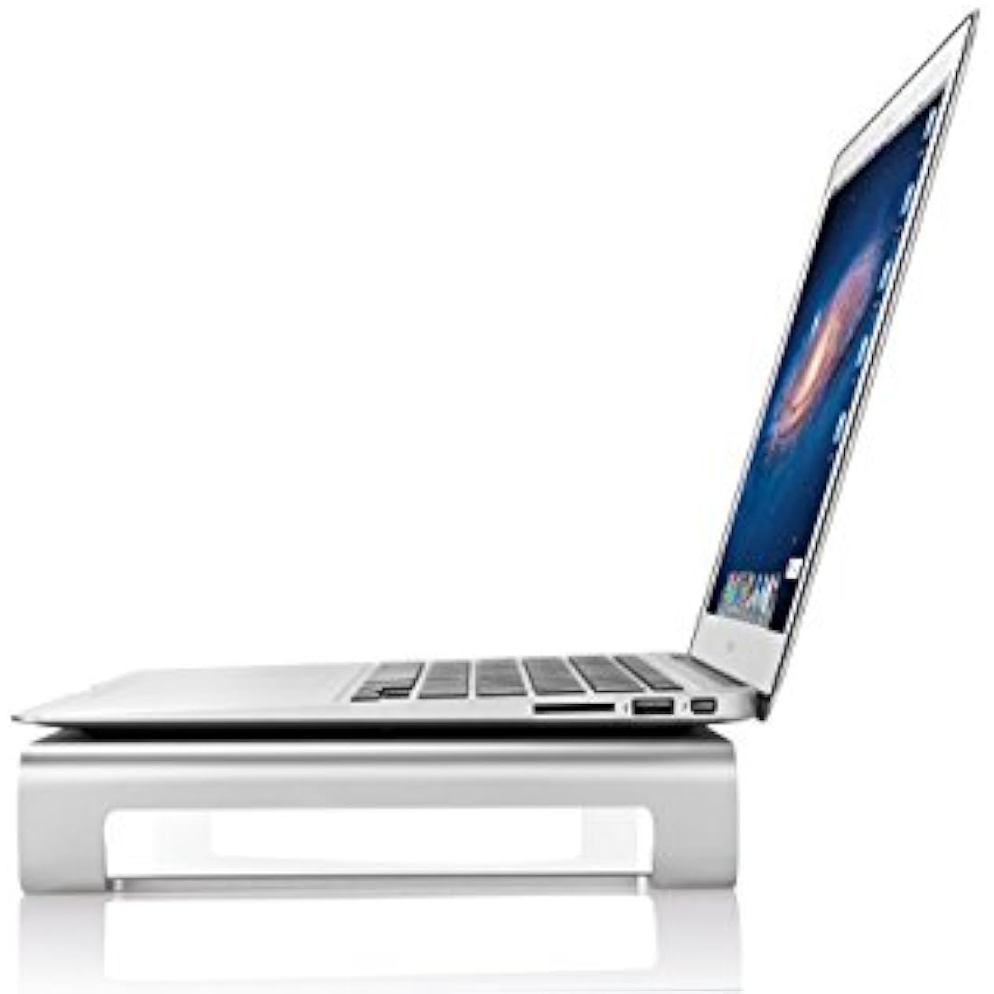 Desire2 Aluminium Monitor Stand Riser – Silver Desk Shelf for iMac & Laptop