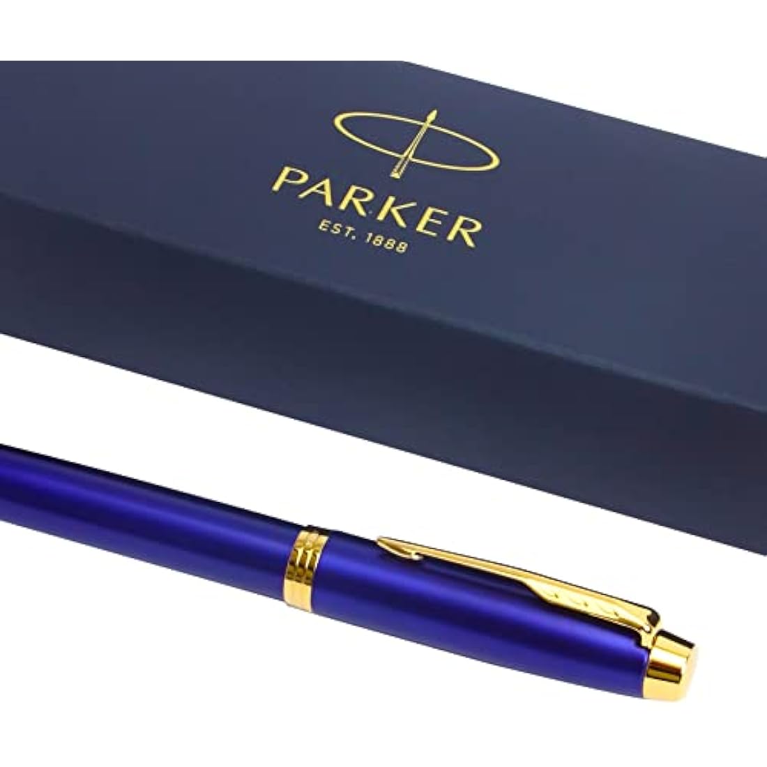 Parker IM Premium Rollerball Pen – Lustrous Blue Lacquer & Gold Trim
