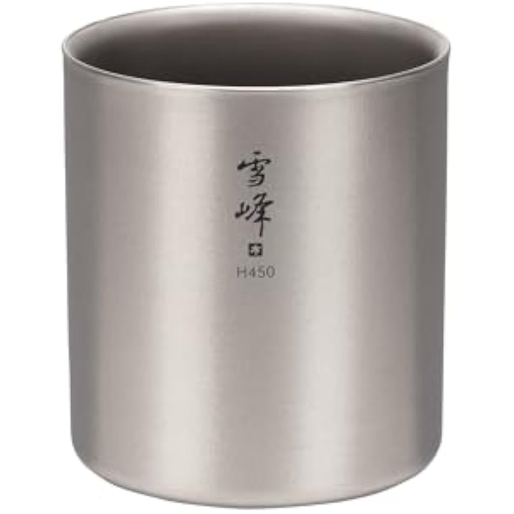 Snow Peak Titanium Double Wall Stacking Mug H450 | Insulated Cup