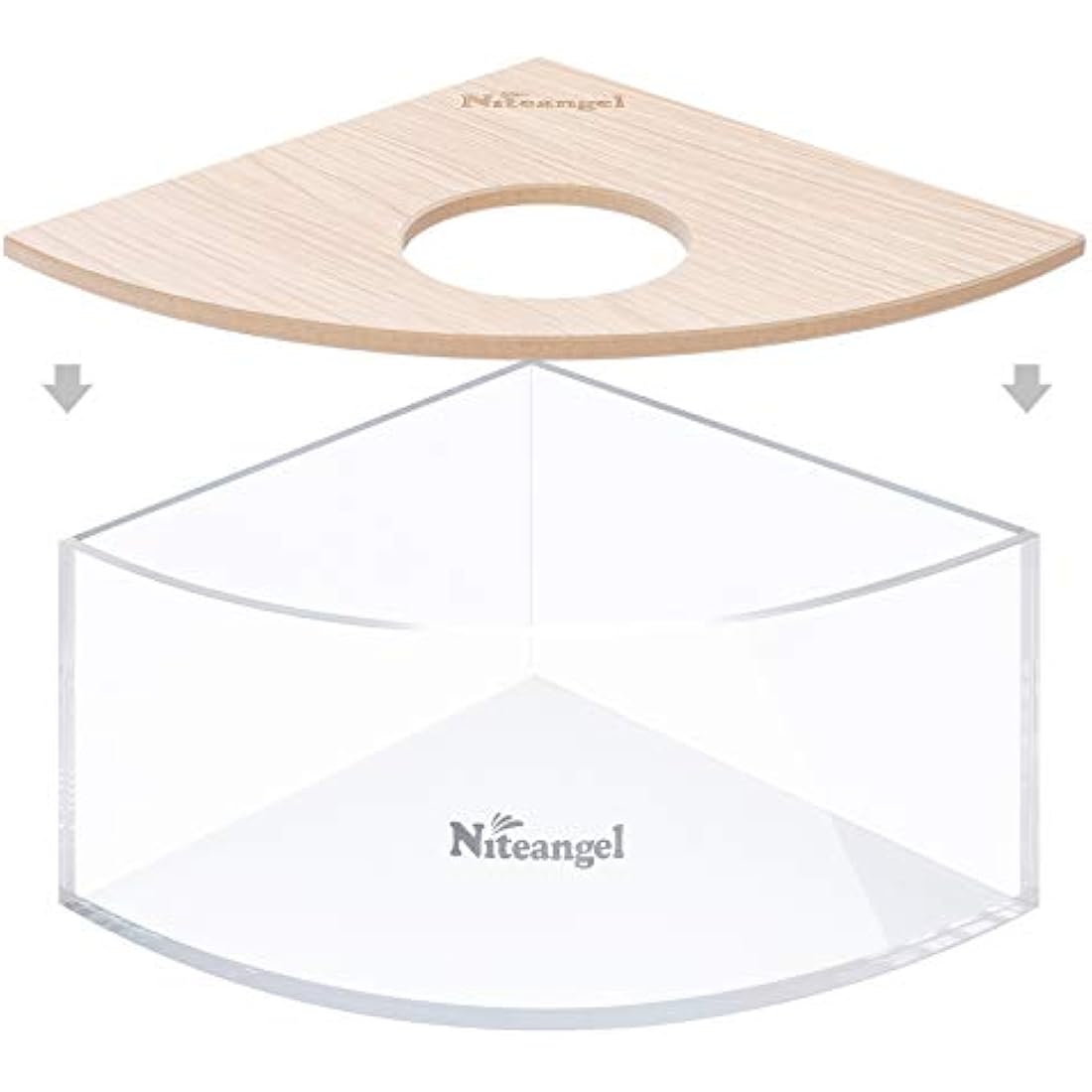 Niteangel Acrylic Hamster Sand Bath Box – Fan-Shaped Digging Container
