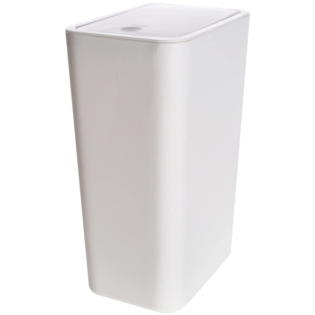 GANAZONO Narrow Garbage can Small Trash Cans with Lid for Bathroom - Garbage Can with Press Type Lid, Narrow Plastic Trash Bin - image 1