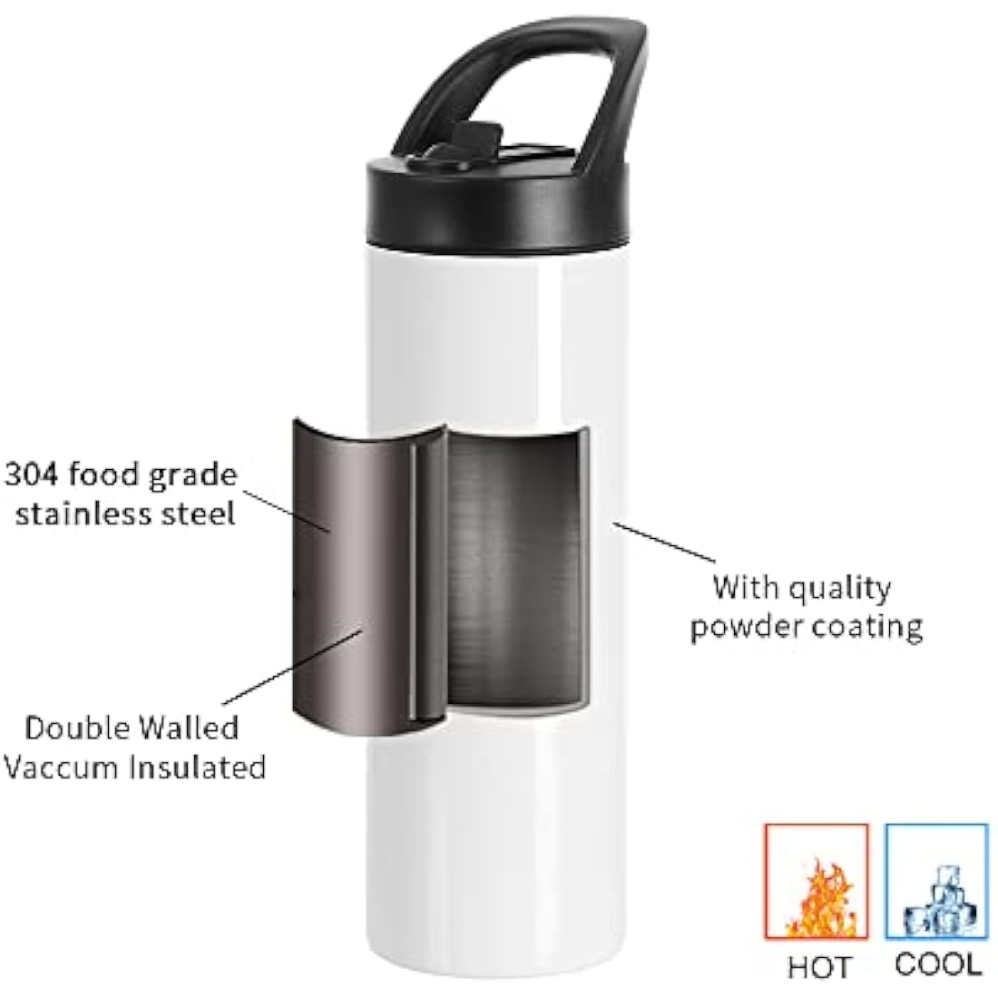 PYD Life 20 oz Sublimation Tumbler Blanks | Straight Stainless Steel 4 Pack