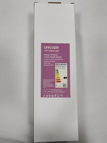Unicozin 6-Way LED Ceiling Spotlight | Matt Nickel Rotatable Track Light
