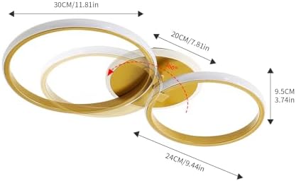 Comely 42W Modern LED Ceiling Light | Gold Flush Mount Chandelier