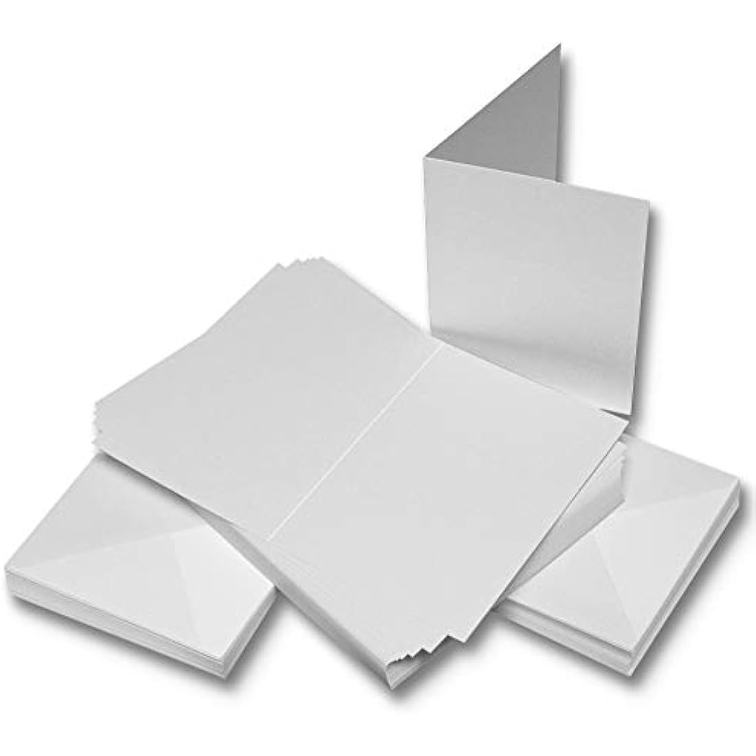 Craft UK 40 White Blank Cards & Envelopes | 300 GSM 6x6 Card Blanks