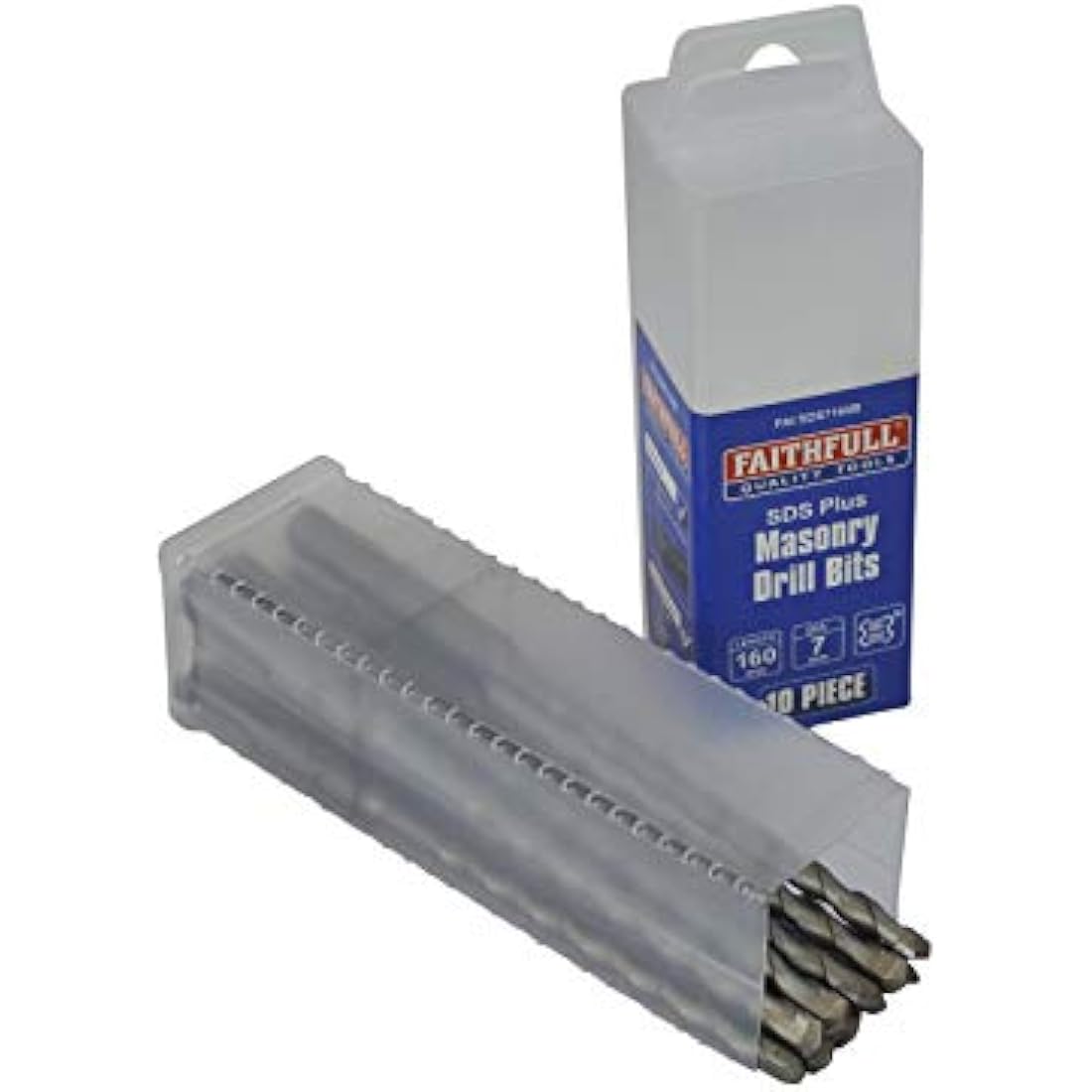 Faithfull SDS Plus Masonry Drill Bit 10mm x 210mm - Bulk Pack of 10