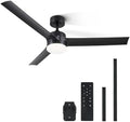 Vonluce 52" Modern Ceiling Fan with LED Light and Remote - Quiet DC Motor