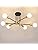 Modern 6-Light Sputnik Chandelier – Black Semi Flush Mount