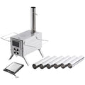 TOMOUNT Portable Wood Burning Tent Stove | Stainless Steel Cookware