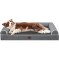 Orthopedic Dog Bed – Large Washable Bolster Sofa, Dark Grey