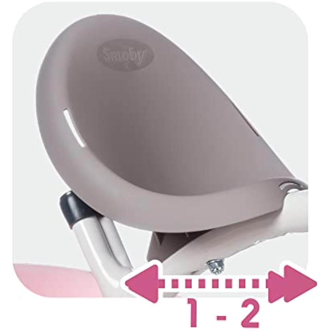 Smoby Baby Balade Pink Childrens Tricycle | 3-in-1 Pushchair Trike