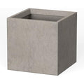 Kante Modern Square Concrete Planter – Weathered Finish, 16-Inch