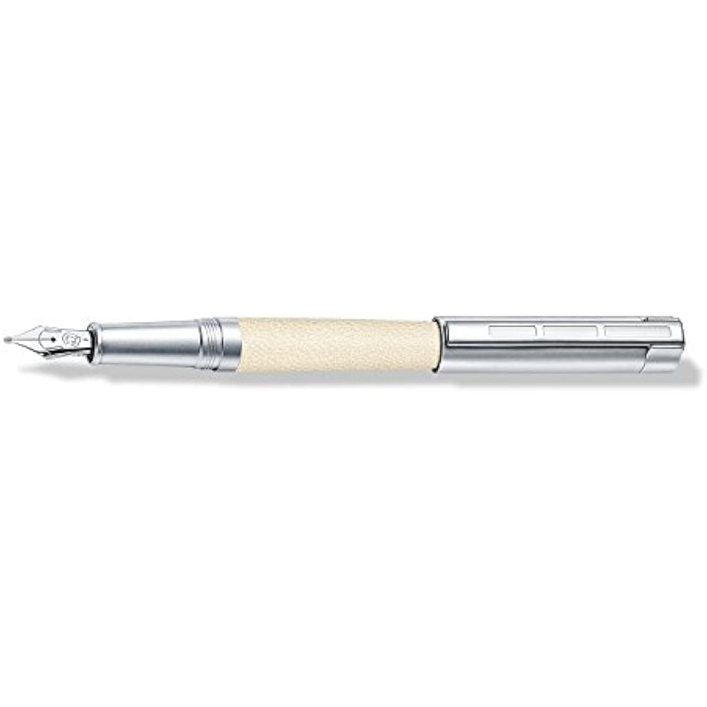Staedtler Initium Corium Leather Fountain Pen - Beige, Medium Nib
