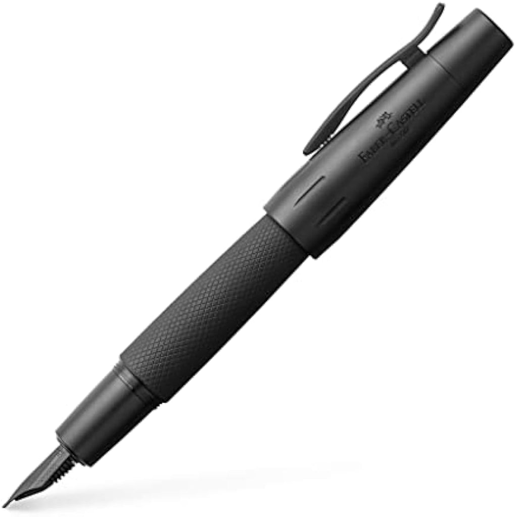 Faber-Castell E-Motion Fountain Pen – Pure Black Anodised Aluminium