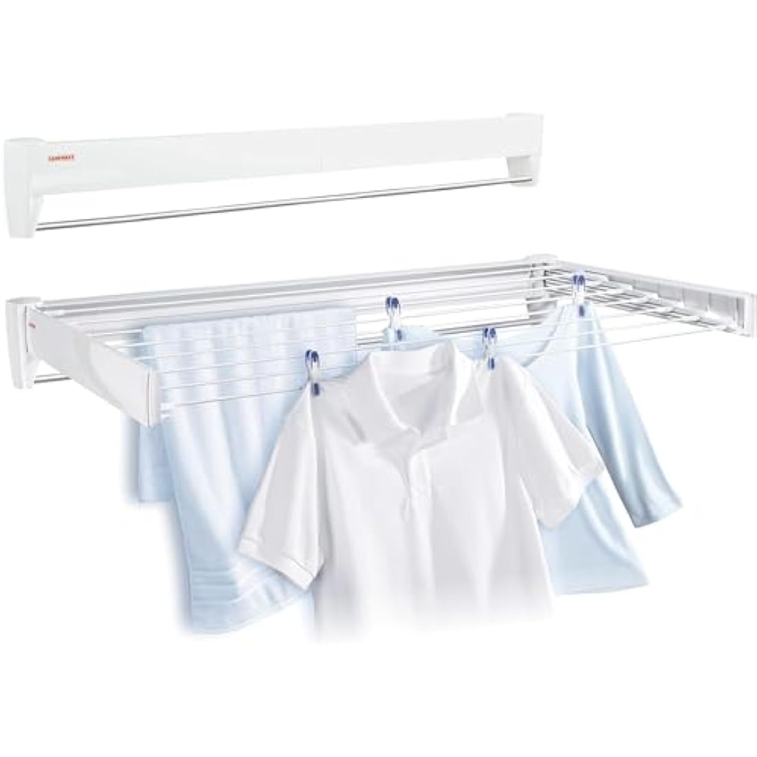 Leifheit Telegant 81 Protect Plus Wall-Mounted Clothes Airer – White