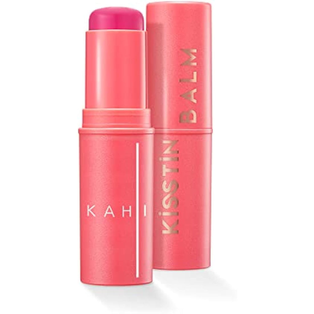 Kahi Kisstin Balm - Tinted Pink Lip Stick for Women, 0.31 oz Glossy