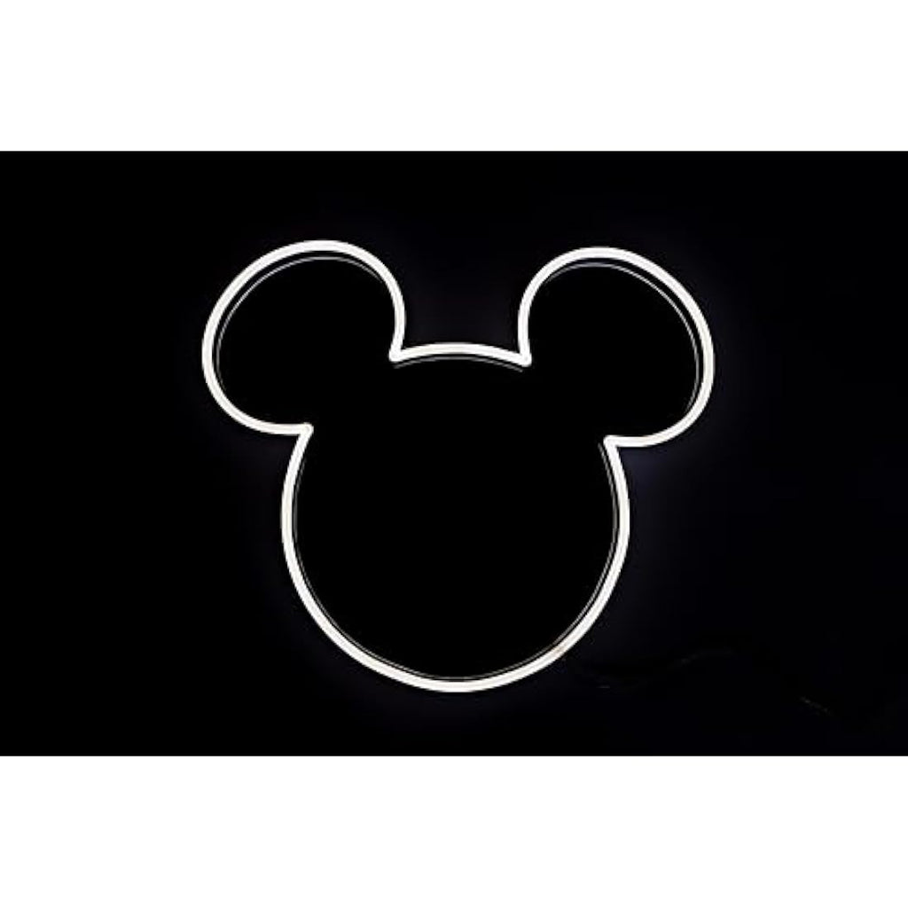 Yellowpop Mickey Mouse LED Neon Sign | White Mirror Wall Decor